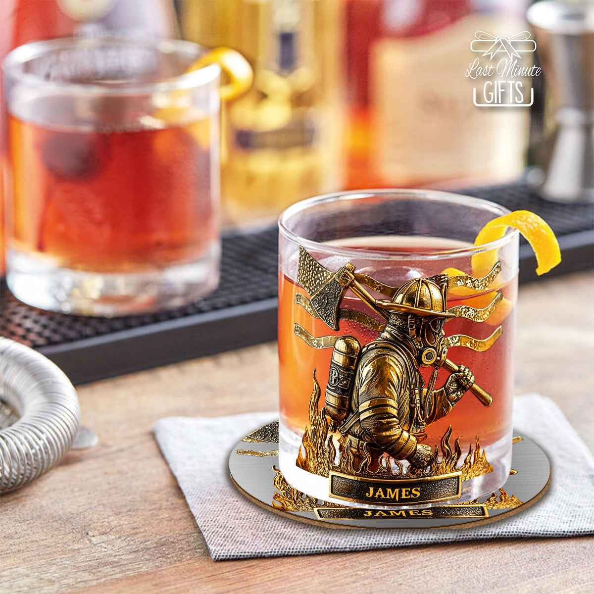 Proud Firefighter - Personalized Firefighter Whiskey Glass