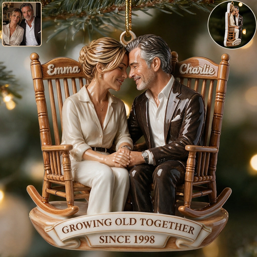Gemeinsam Alt Werden - Personalisierte Premium 3D Ornament für Paare