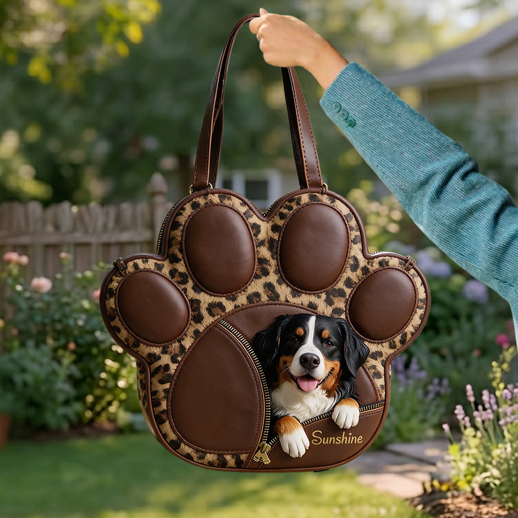 Cute Dog Paws - Personalized Dog Custom Shape Tote Bag