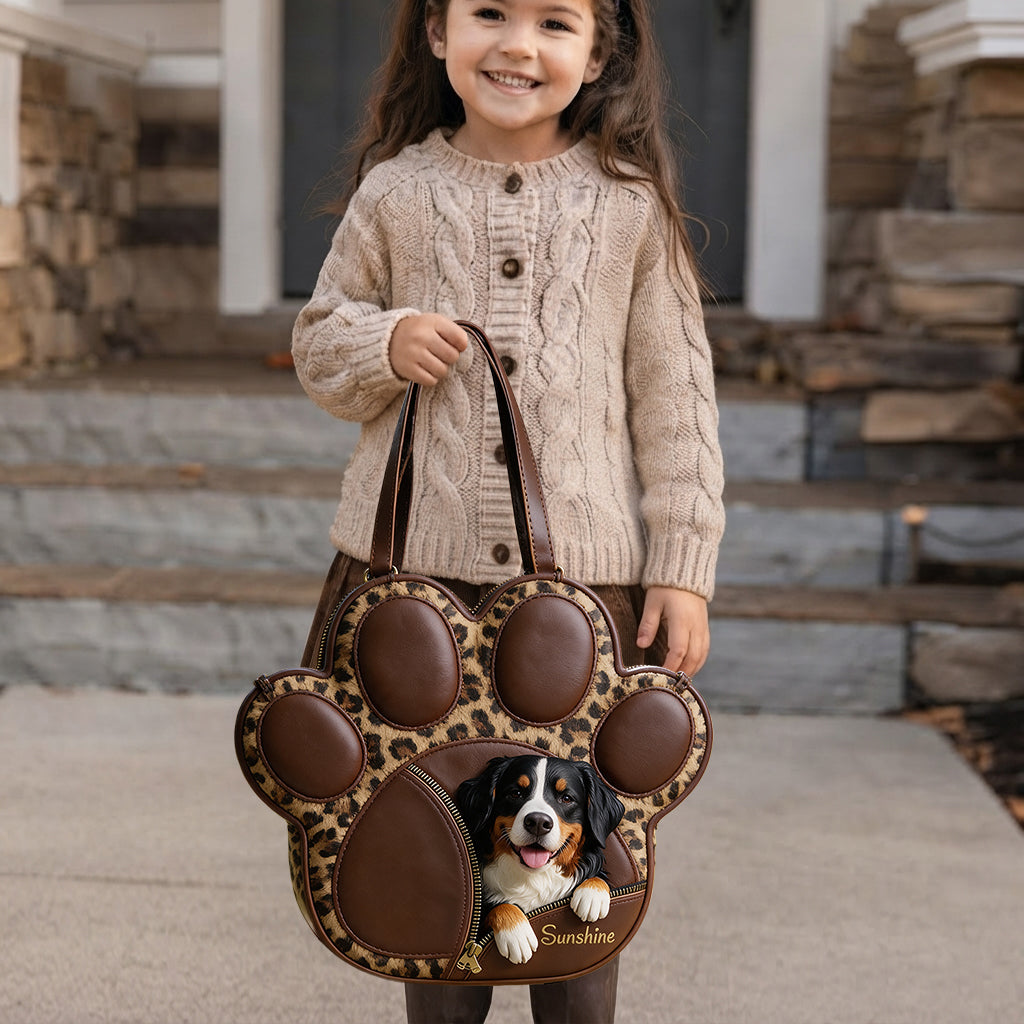 Cute Dog Paws - Personalized Dog Custom Shape Tote Bag