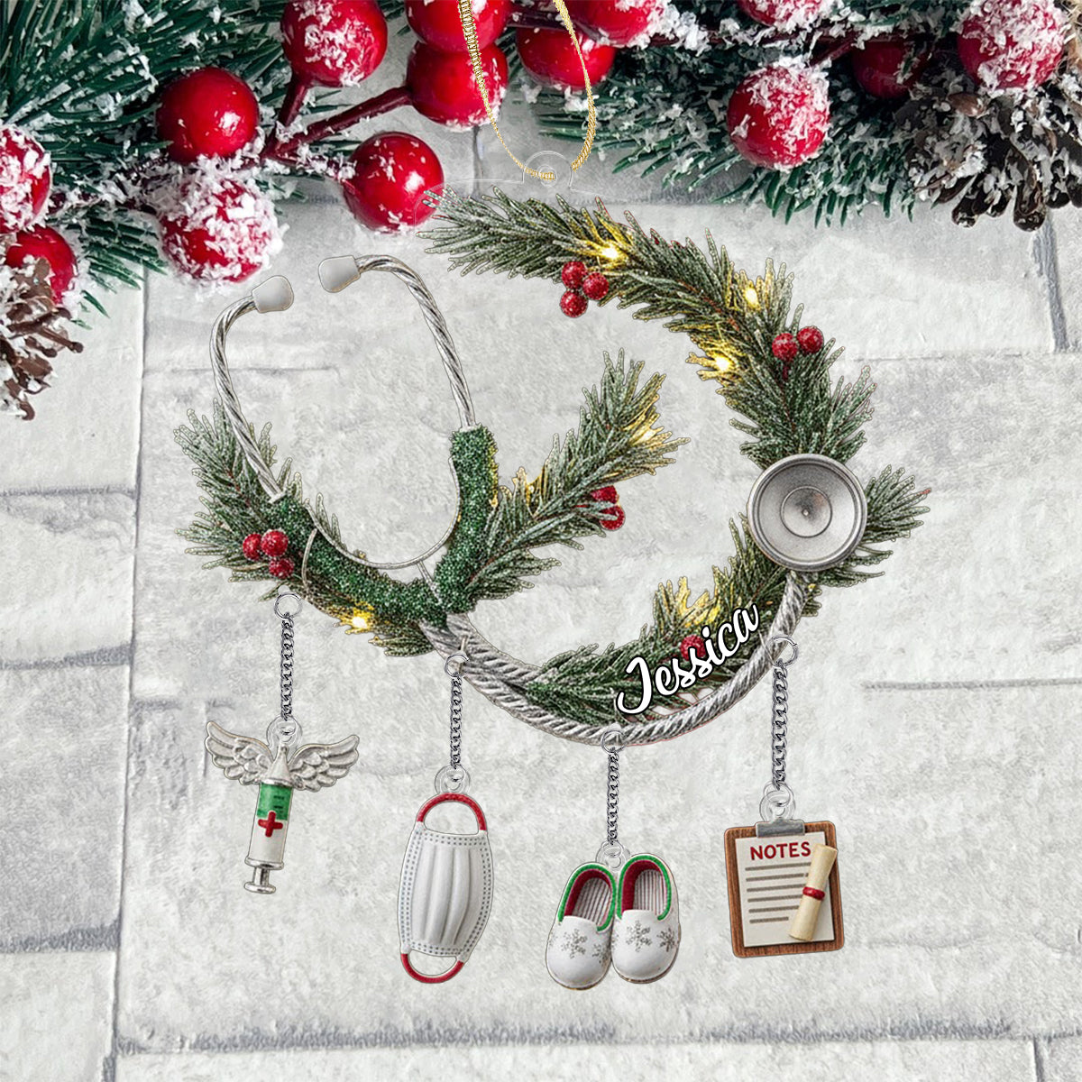 Nurse Life - Personalized Nurse Ornament With Charm