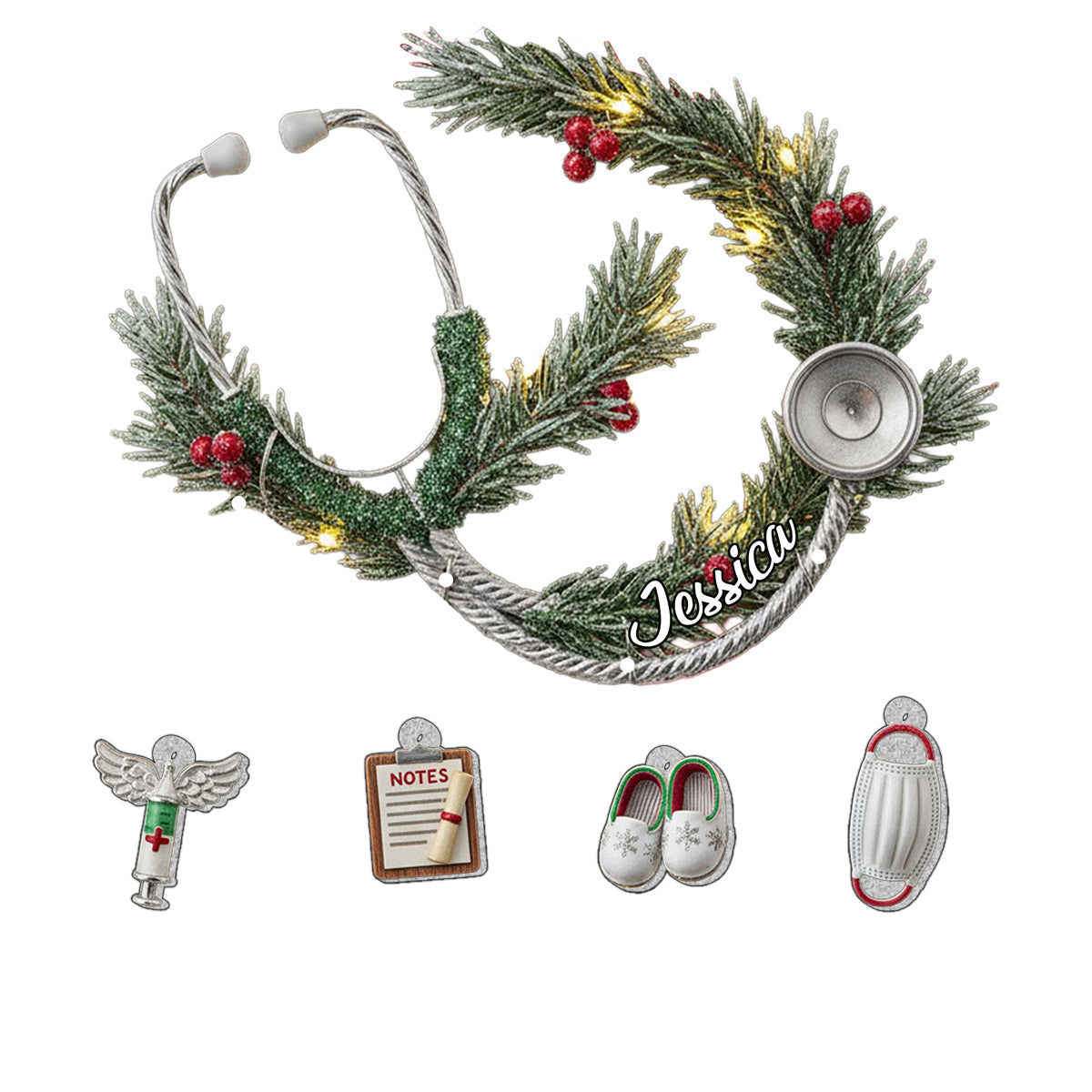 Nurse Life - Personalized Nurse Ornament With Charm