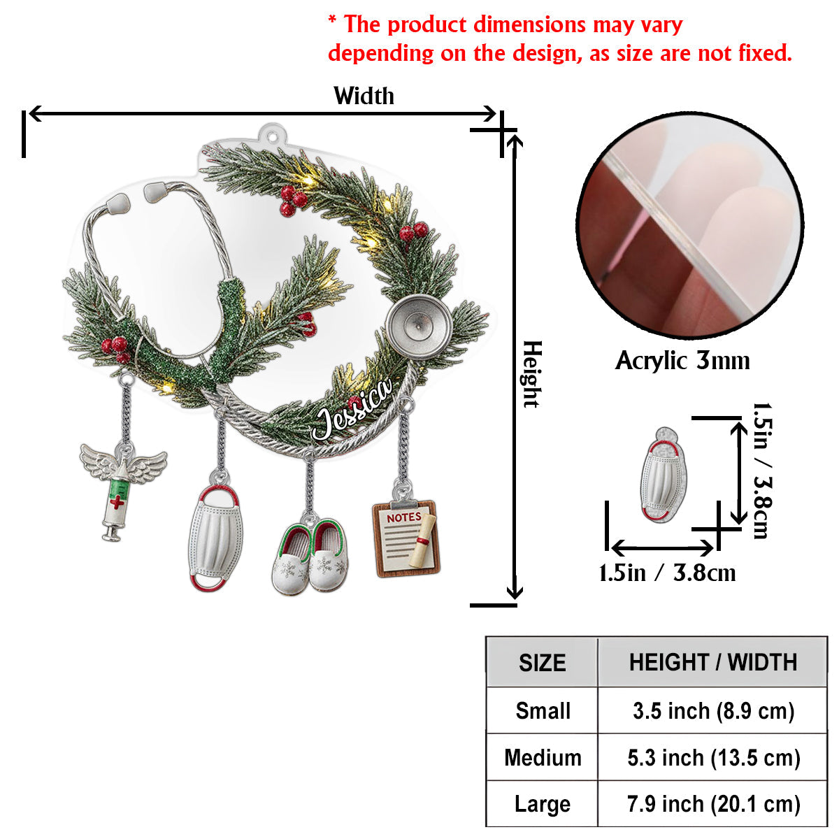 Nurse Life - Personalized Nurse Ornament With Charm