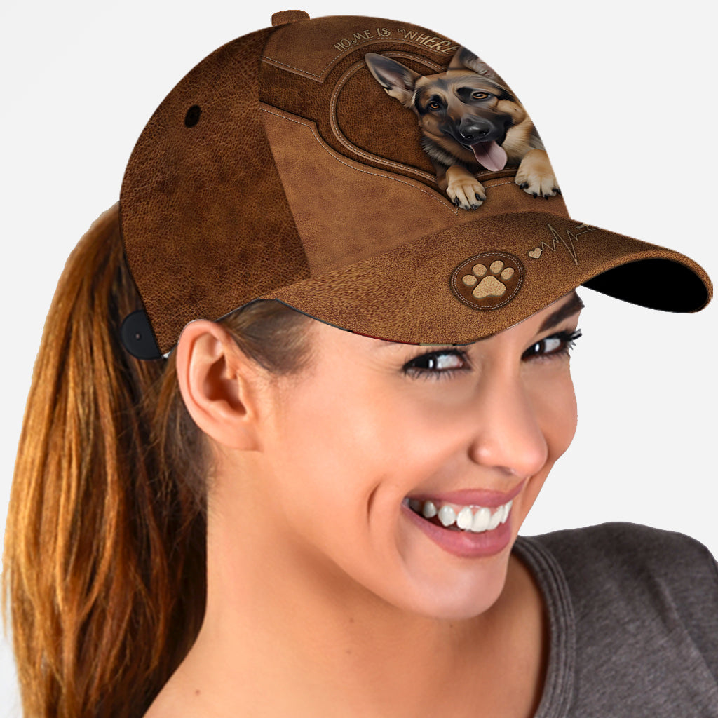 Home Is Where My German Shepherd Is - Personalized German Shepherd Dog Classic Cap
