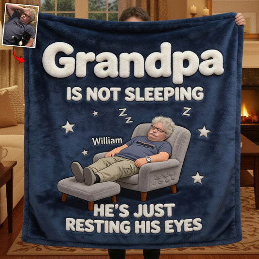 Dad Is Not Sleeping - Personalized Father Blanket