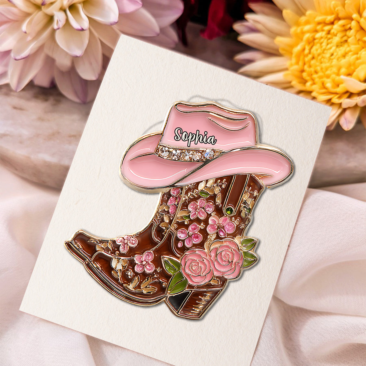 Cowgirl Boots - Personalized Cowgirl Pin