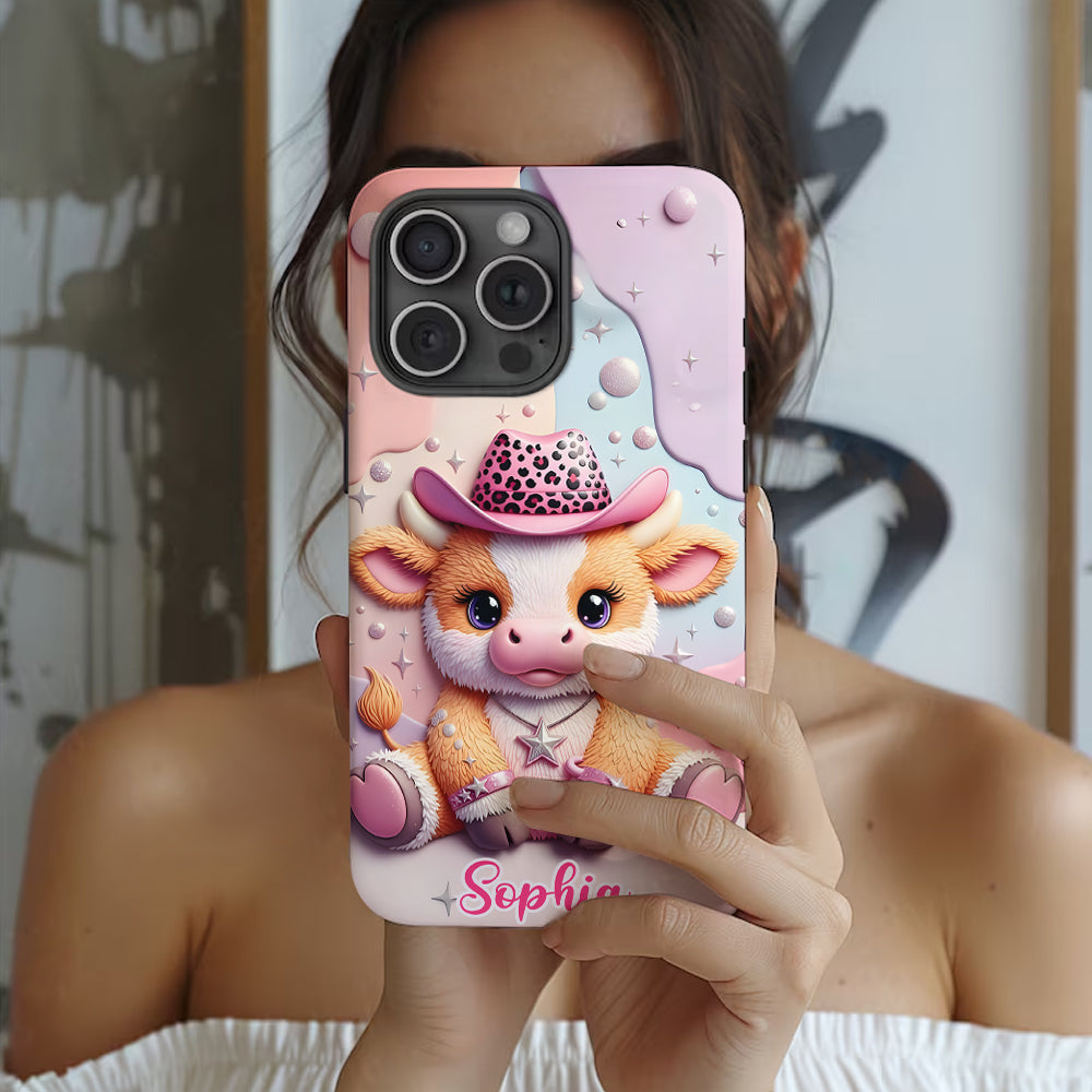 Adorable vache des Highlands - Coque de téléphone personnalisée avec imprimé intégral vache des Highlands