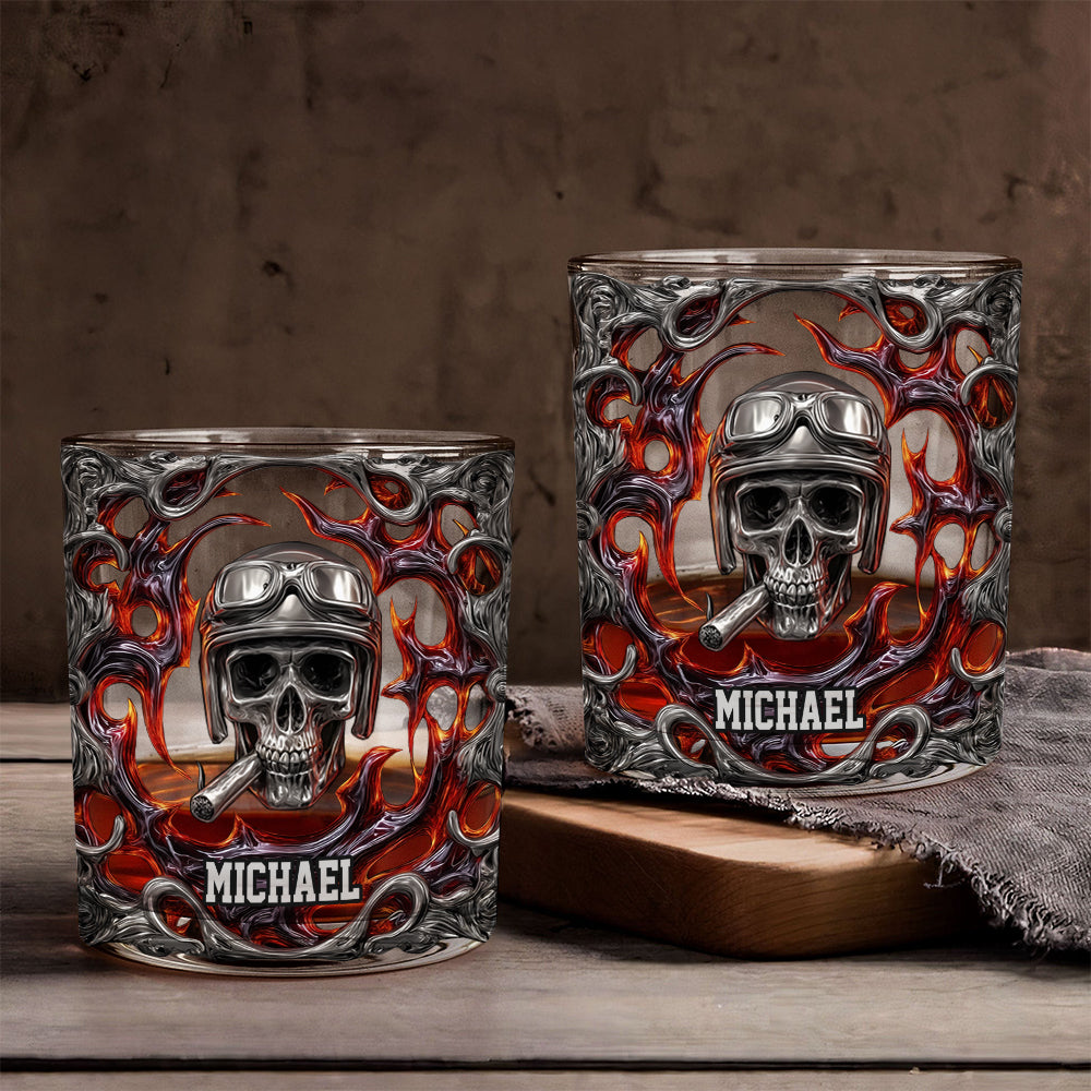 Ride Or Die - Personalized Biker Whiskey Glass