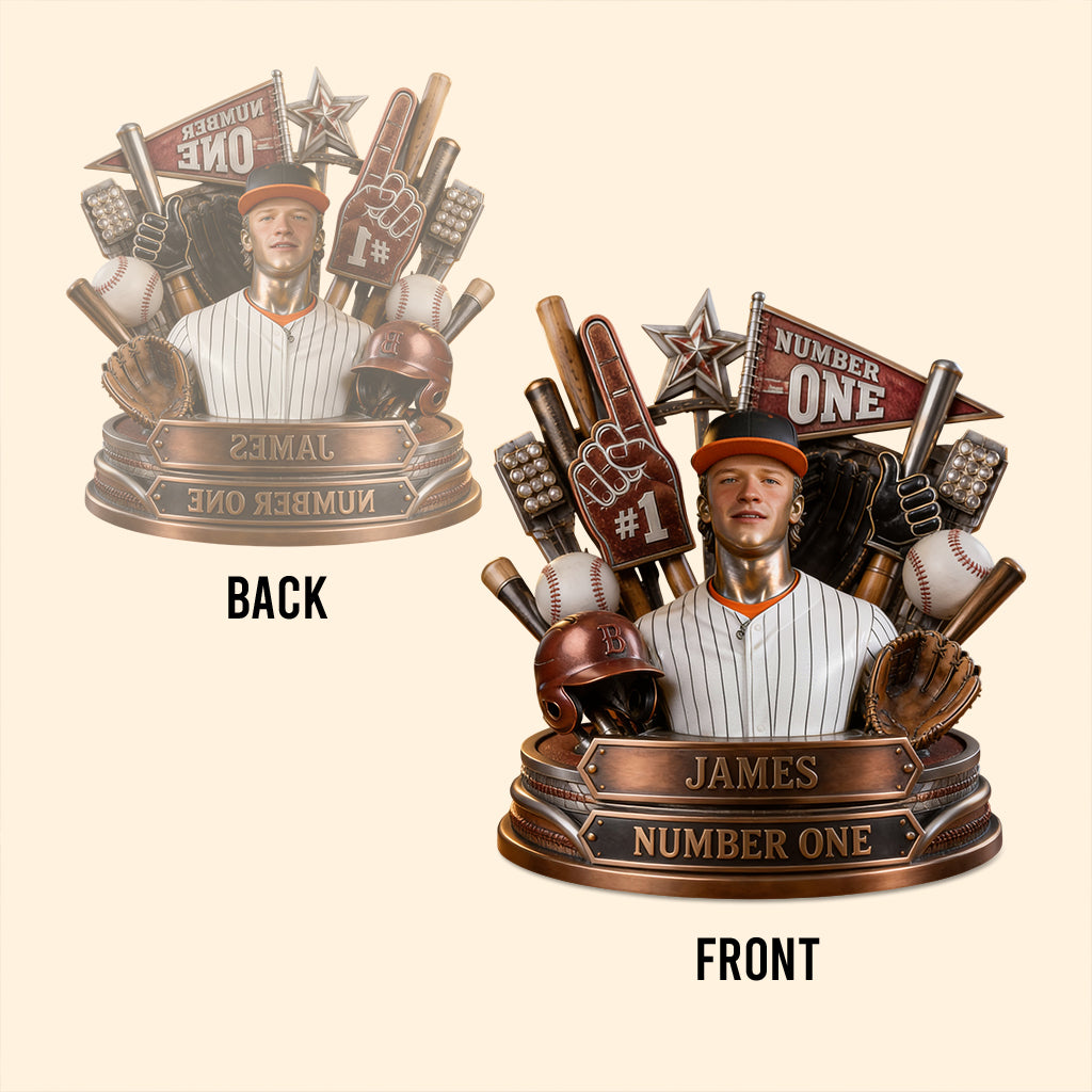 Custom Any Photo Love Baseball - Personalized Baseball Custom Shaped Acrylic Plaque