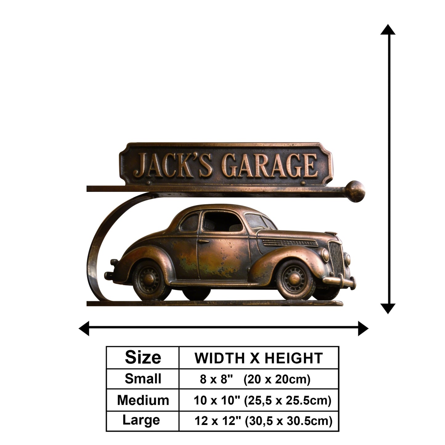 Custom Name Car Garage - Personalized Car Lover Wooden Wall Mount Sign