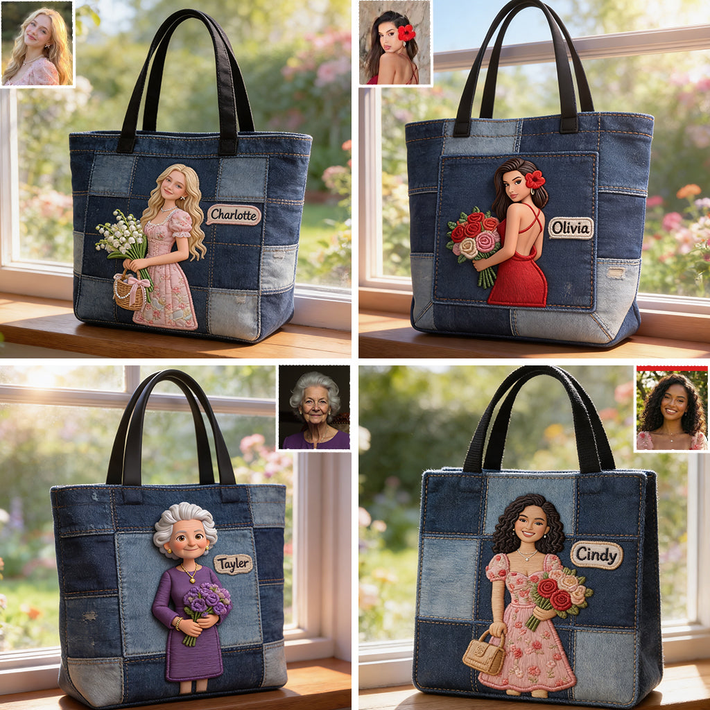 Individuelles Foto - Personalisierte Selbstliebe Allover-Print Canvas Tote Bag