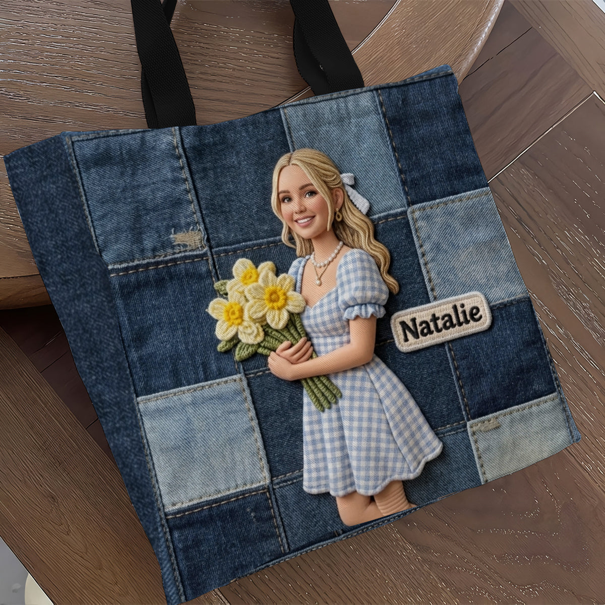 Individuelles Foto - Personalisierte Selbstliebe Allover-Print Canvas Tote Bag