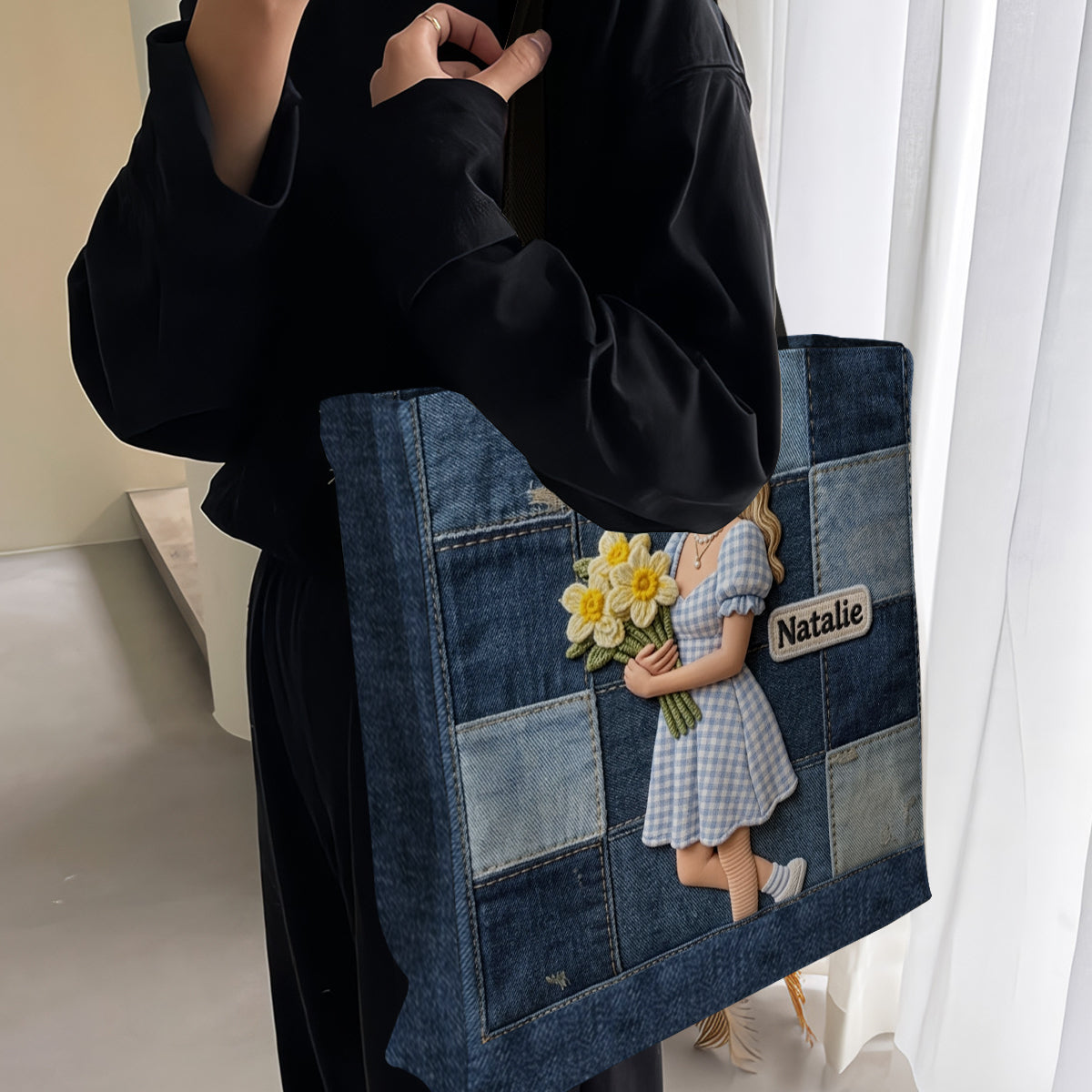 Individuelles Foto - Personalisierte Selbstliebe Allover-Print Canvas Tote Bag