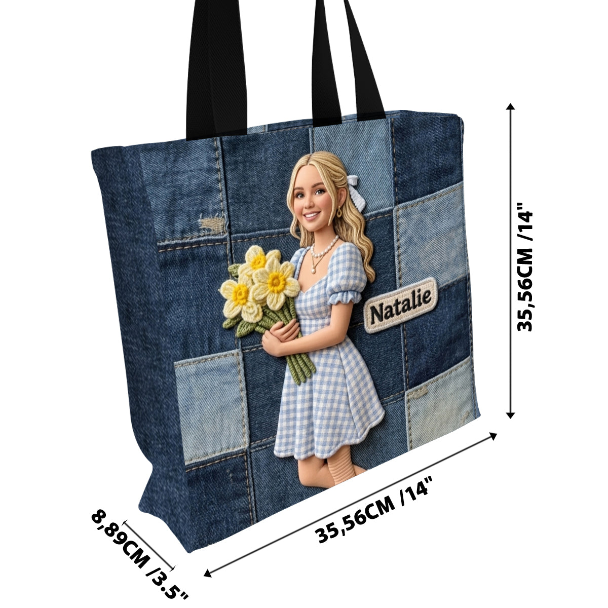 Individuelles Foto - Personalisierte Selbstliebe Allover-Print Canvas Tote Bag