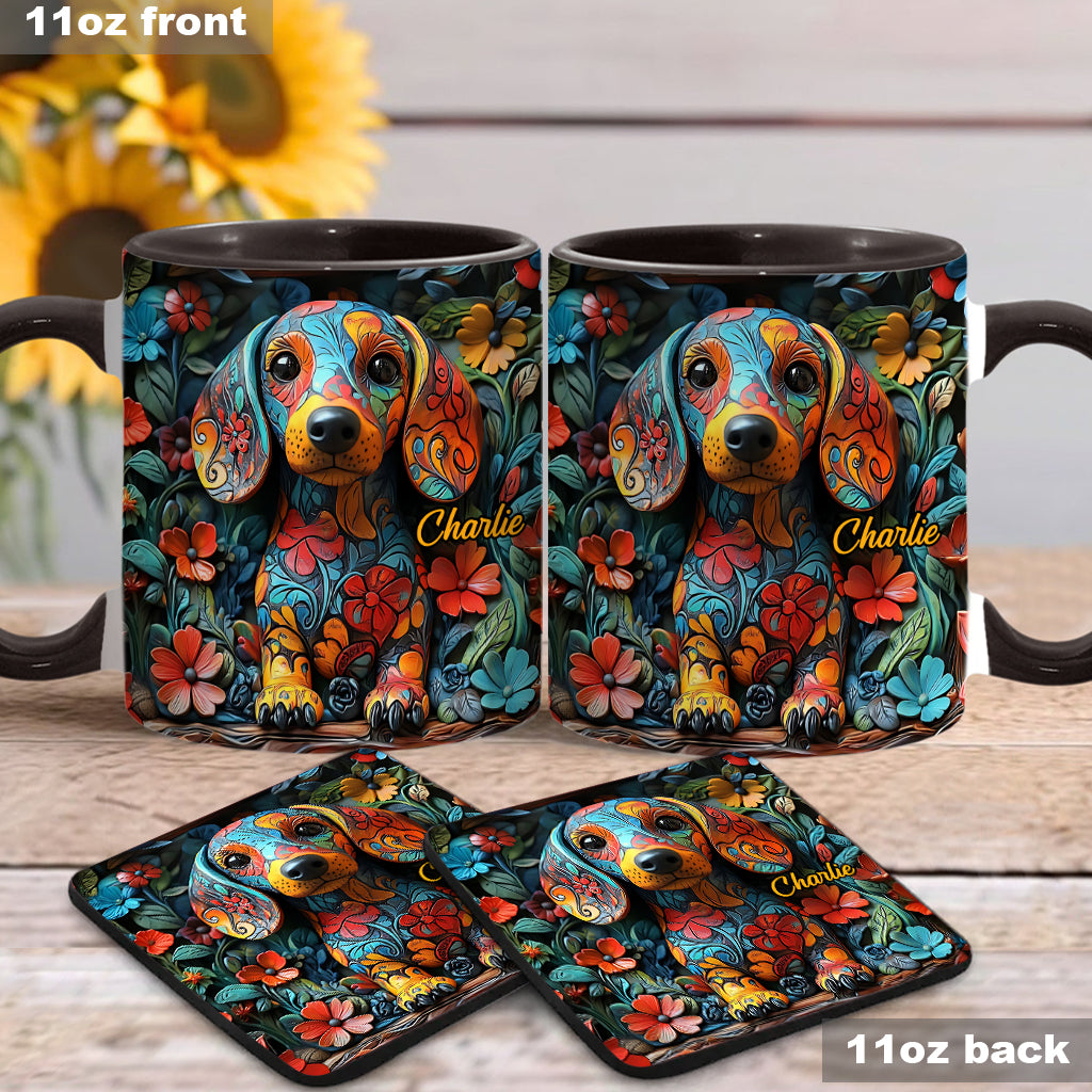 Love Dachshunds - Personalized Dachshund Accent Mug