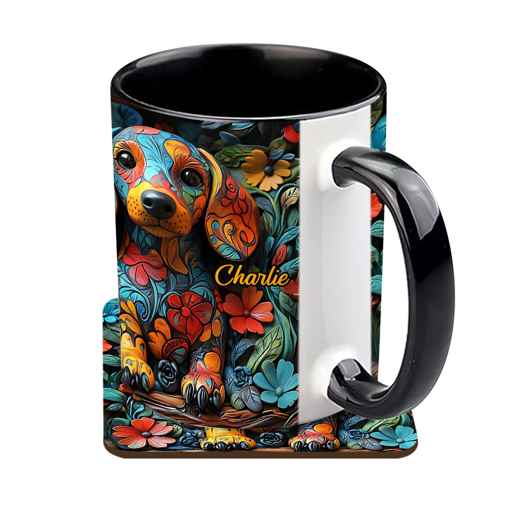 Love Dachshunds - Personalized Dachshund Accent Mug