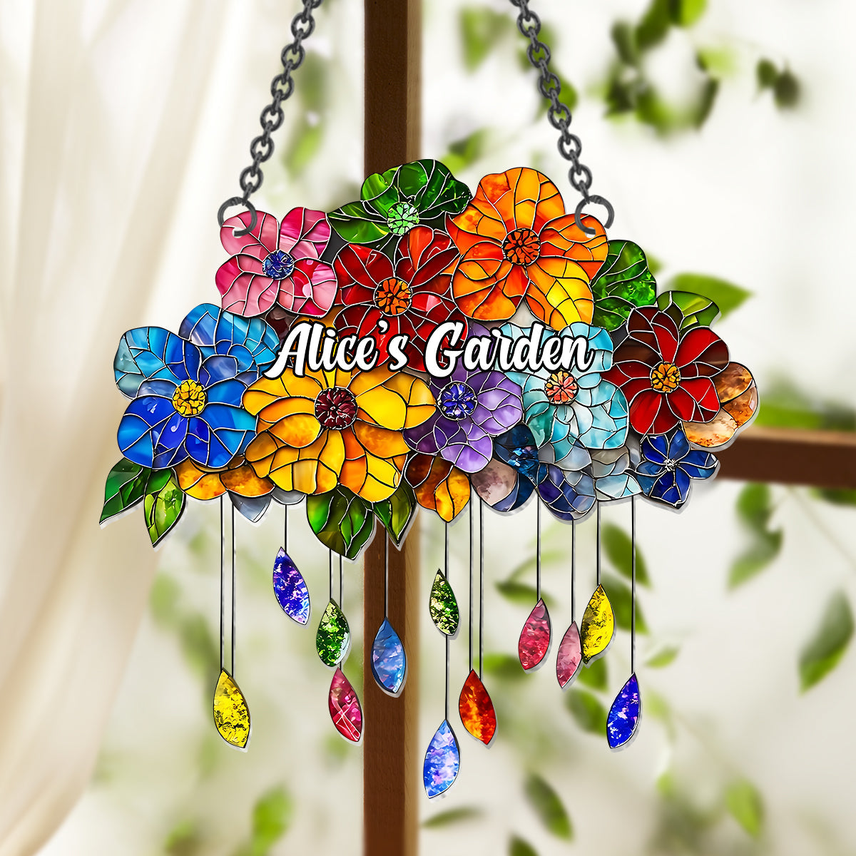 My Beautiful Garden - Personalized Gardening Window Hanging Suncatcher Ornament