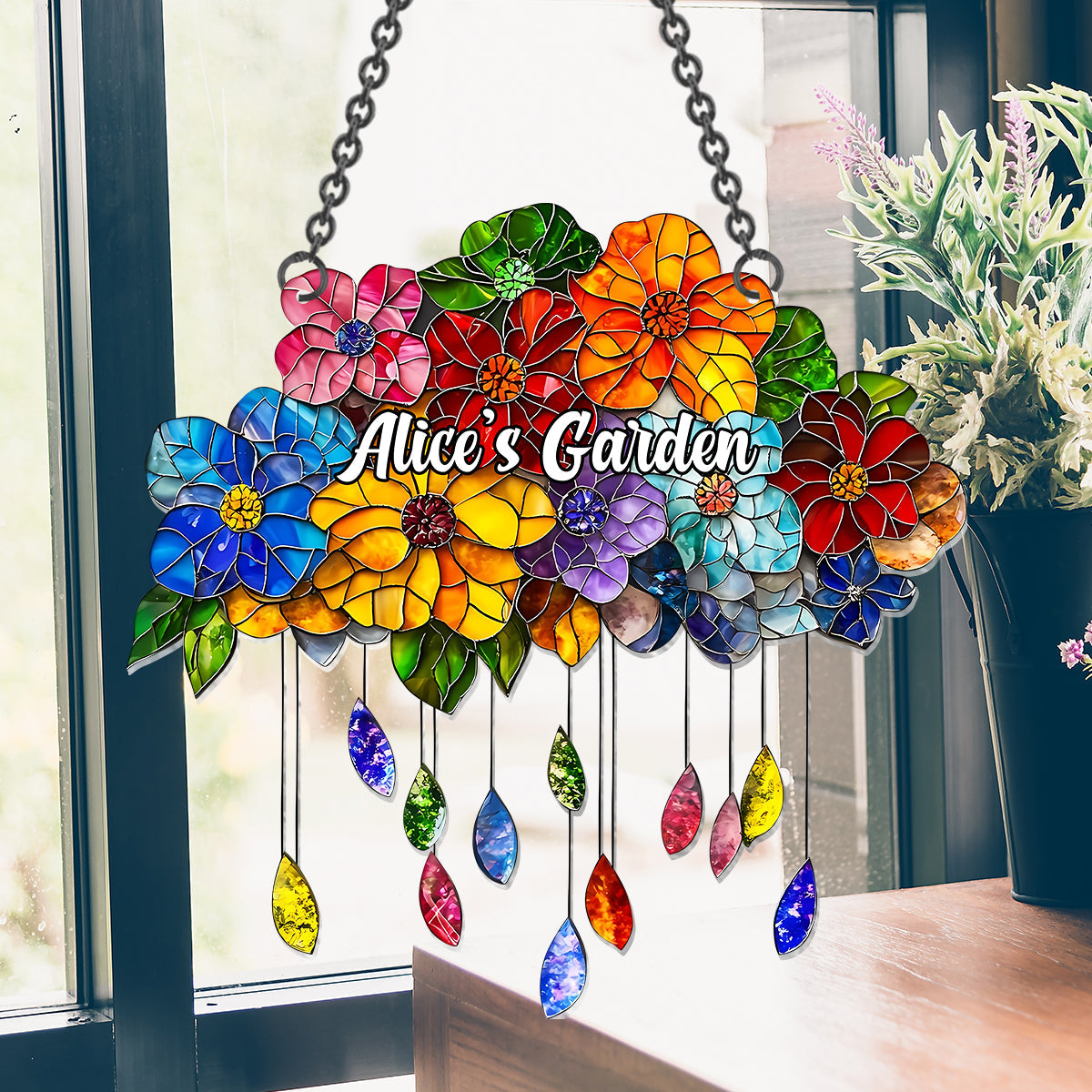 My Beautiful Garden - Personalized Gardening Window Hanging Suncatcher Ornament