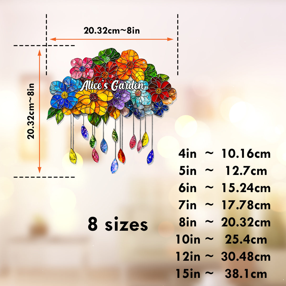 My Beautiful Garden - Personalized Gardening Window Hanging Suncatcher Ornament