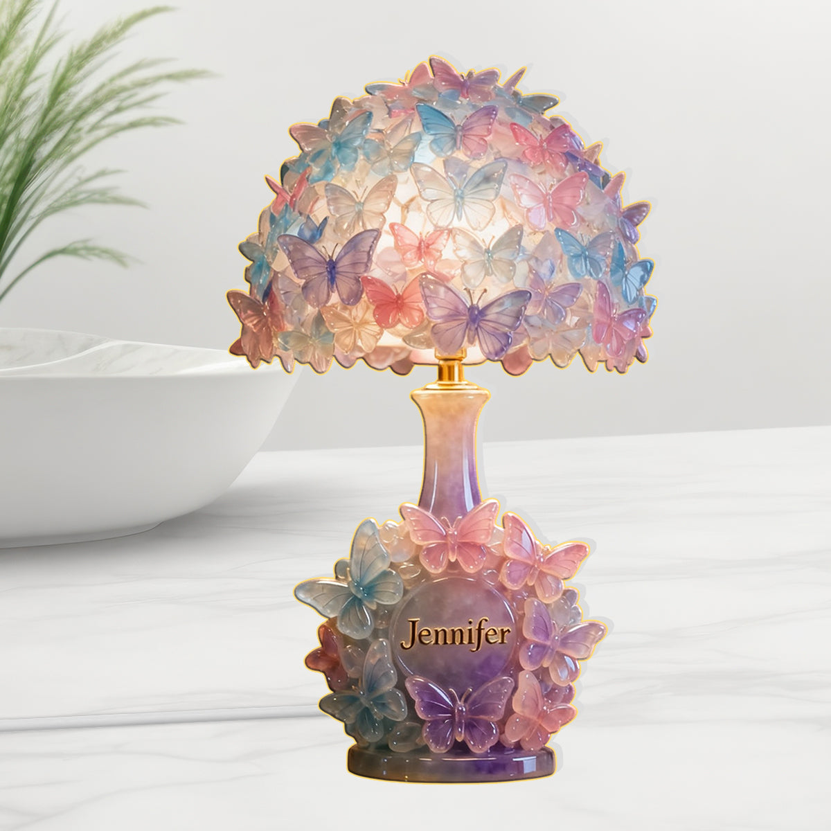 Colorful Butterfies - Personalized Butterfly Acrylic LED Night Light