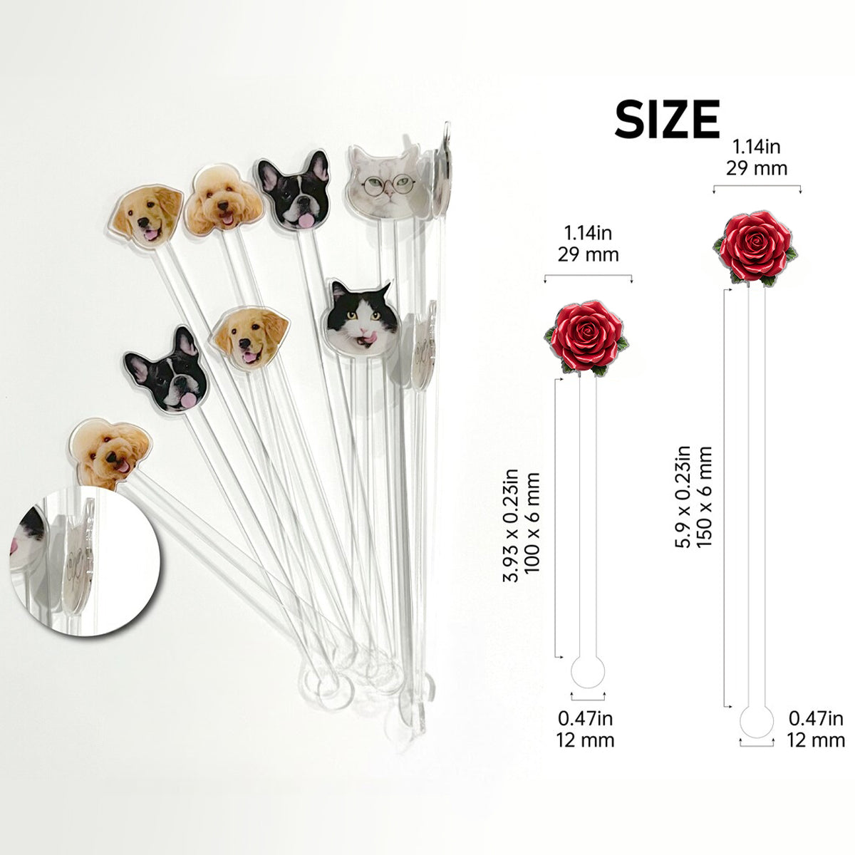 J'adore le jardinage - Mug décoratif personnalisé avec agitateurs en acrylique