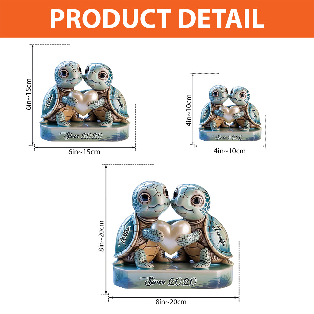 Slow And Steady, Always Together Gift For Husband Wife, Anniversary - Personalized Couple Custom Shaped Acrylic Plaque