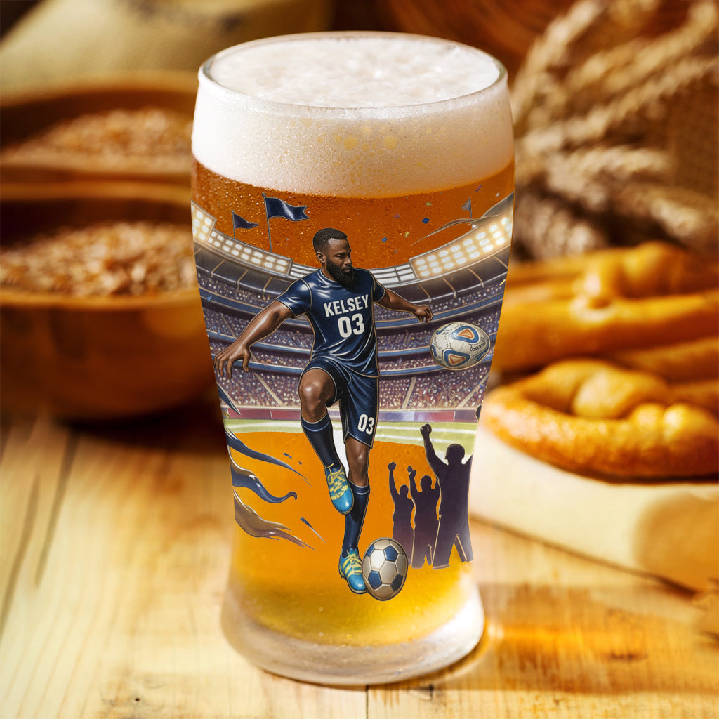 Love Football - Personalized Football Beer Pint