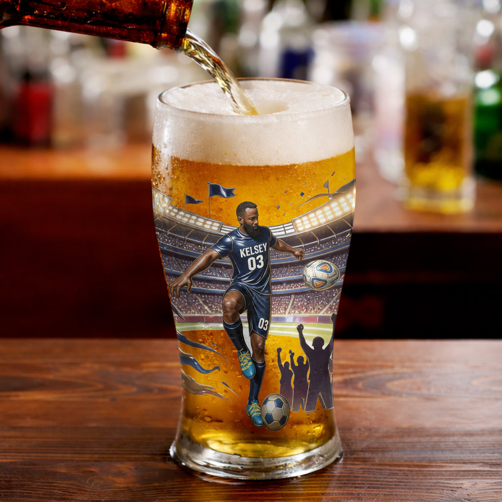 Love Football - Personalized Football Beer Pint
