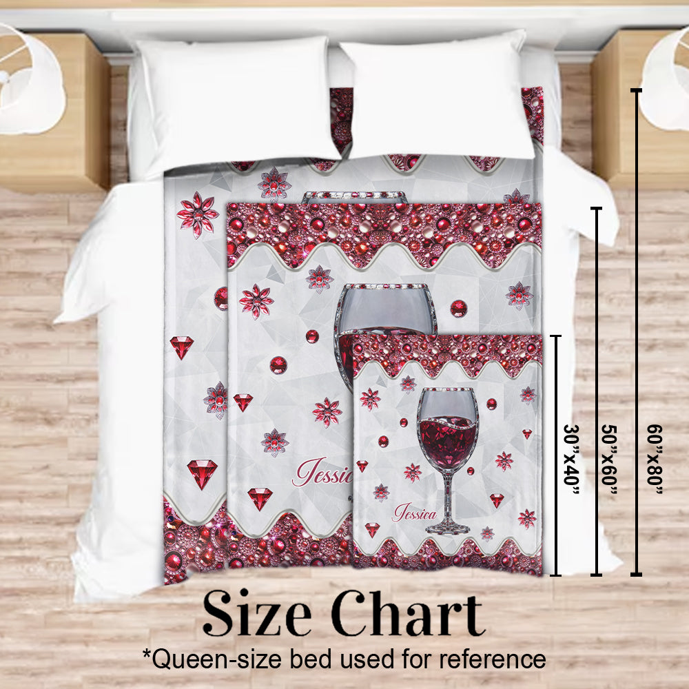 Juste une fille qui aime le vin - Couverture à vin personnalisée