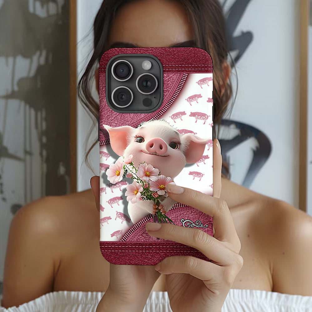 Coque de téléphone personnalisée « Amoureux des cochons » avec impression intégrale