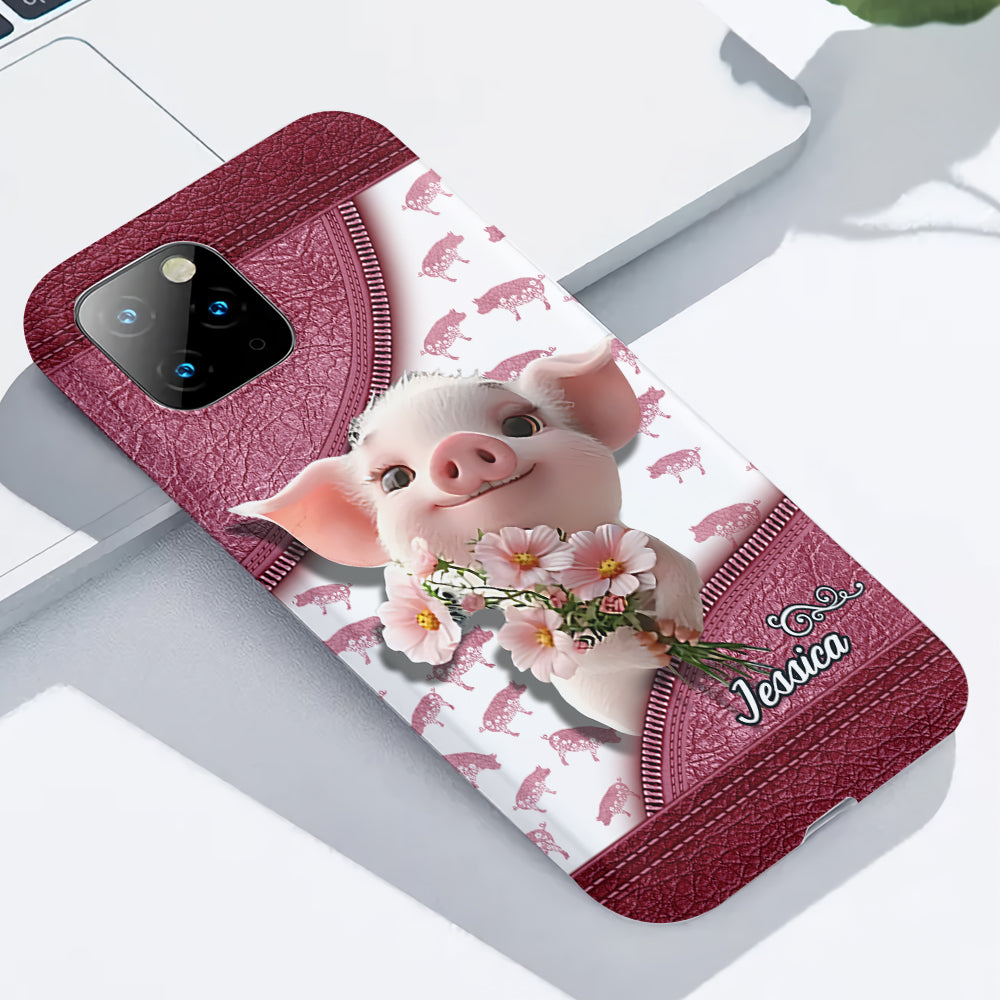 Coque de téléphone personnalisée « Amoureux des cochons » avec impression intégrale