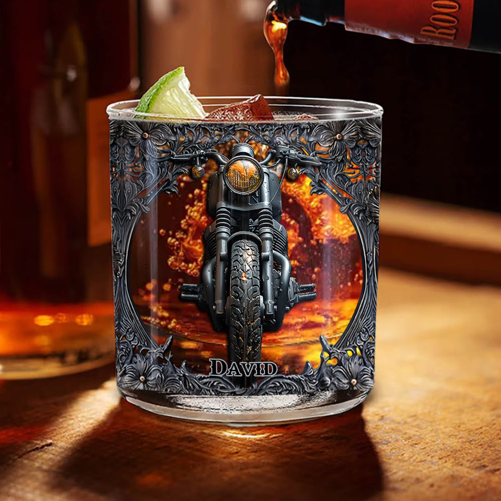 Biker Whiskey - Personalized Biker Whiskey Glass
