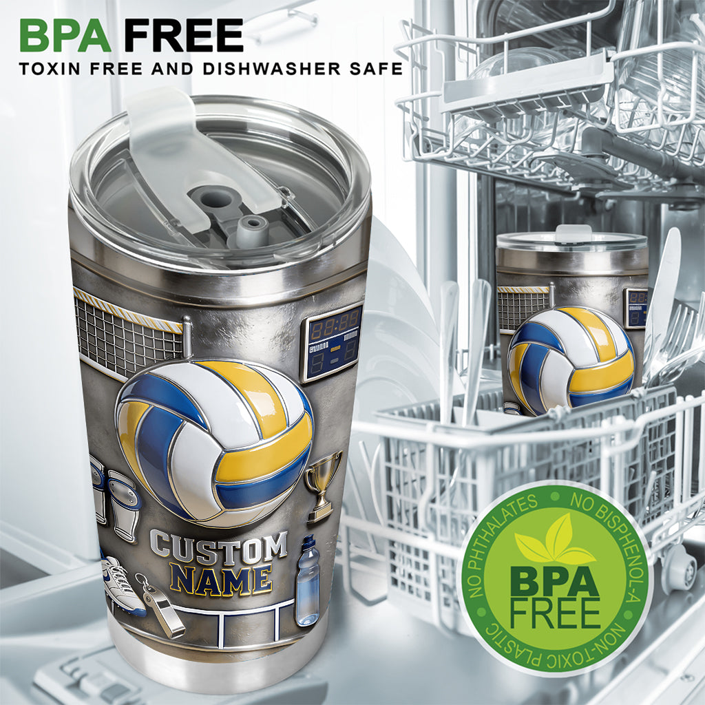 Gobelet isotherme personnalisé « J’adore le volley-ball »