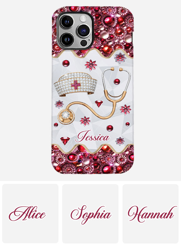 Nurse's Hat & Stethoscope - Personalized Nurse Full Print Phone Case