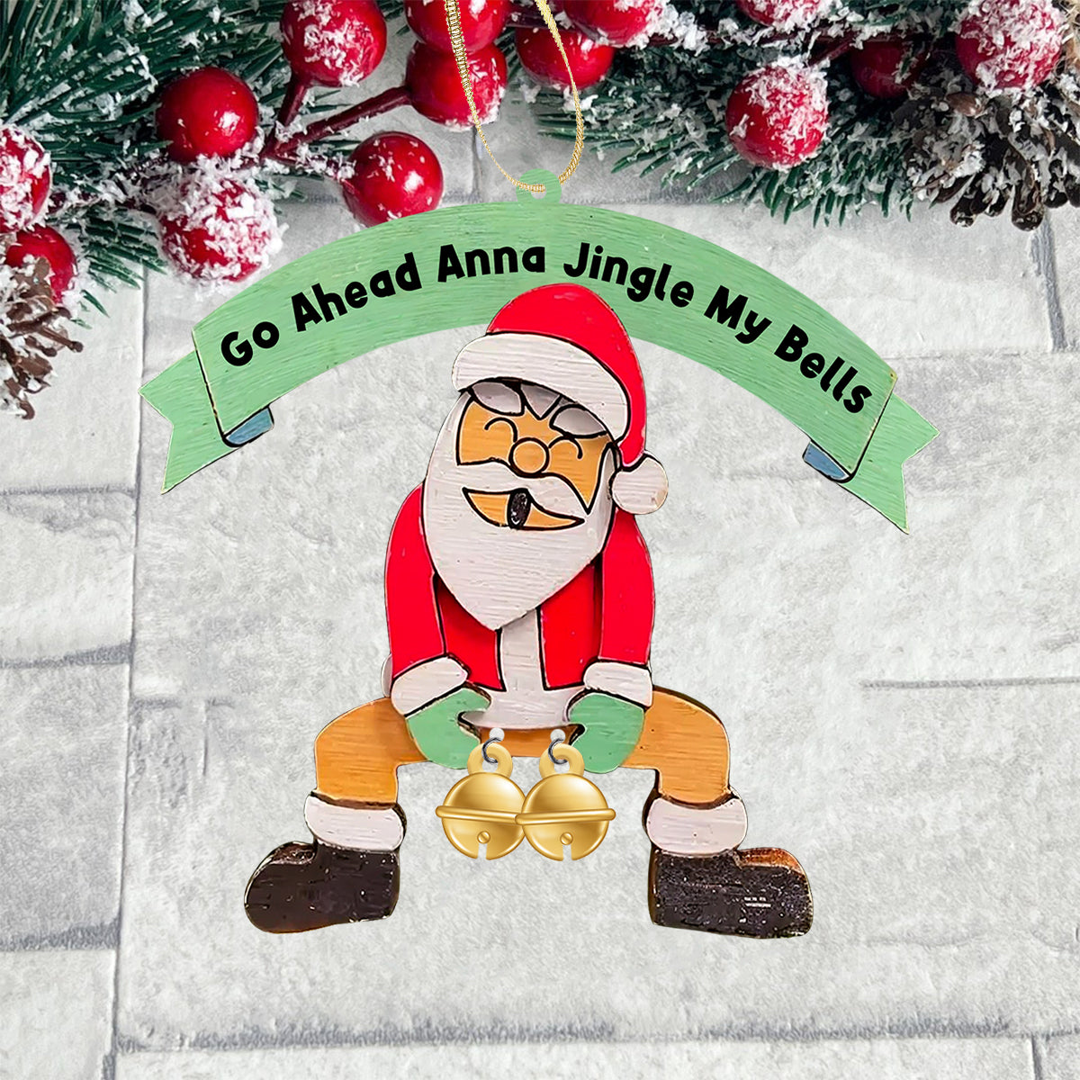 Jingle My Bells - Personalized Couple Ornament With Charm