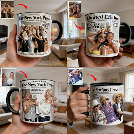 Besties Forever - Personalized Bestie Accent Mug