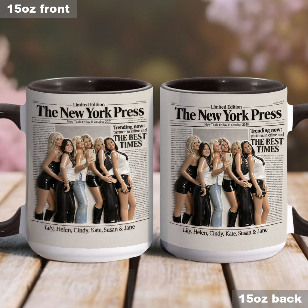 Besties Forever - Personalized Bestie Accent Mug