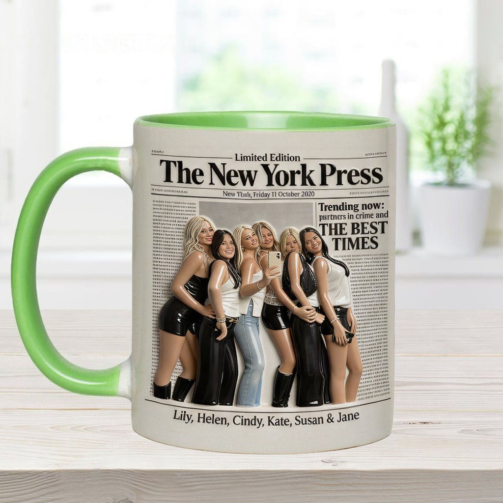 Besties Forever - Personalized Bestie Accent Mug