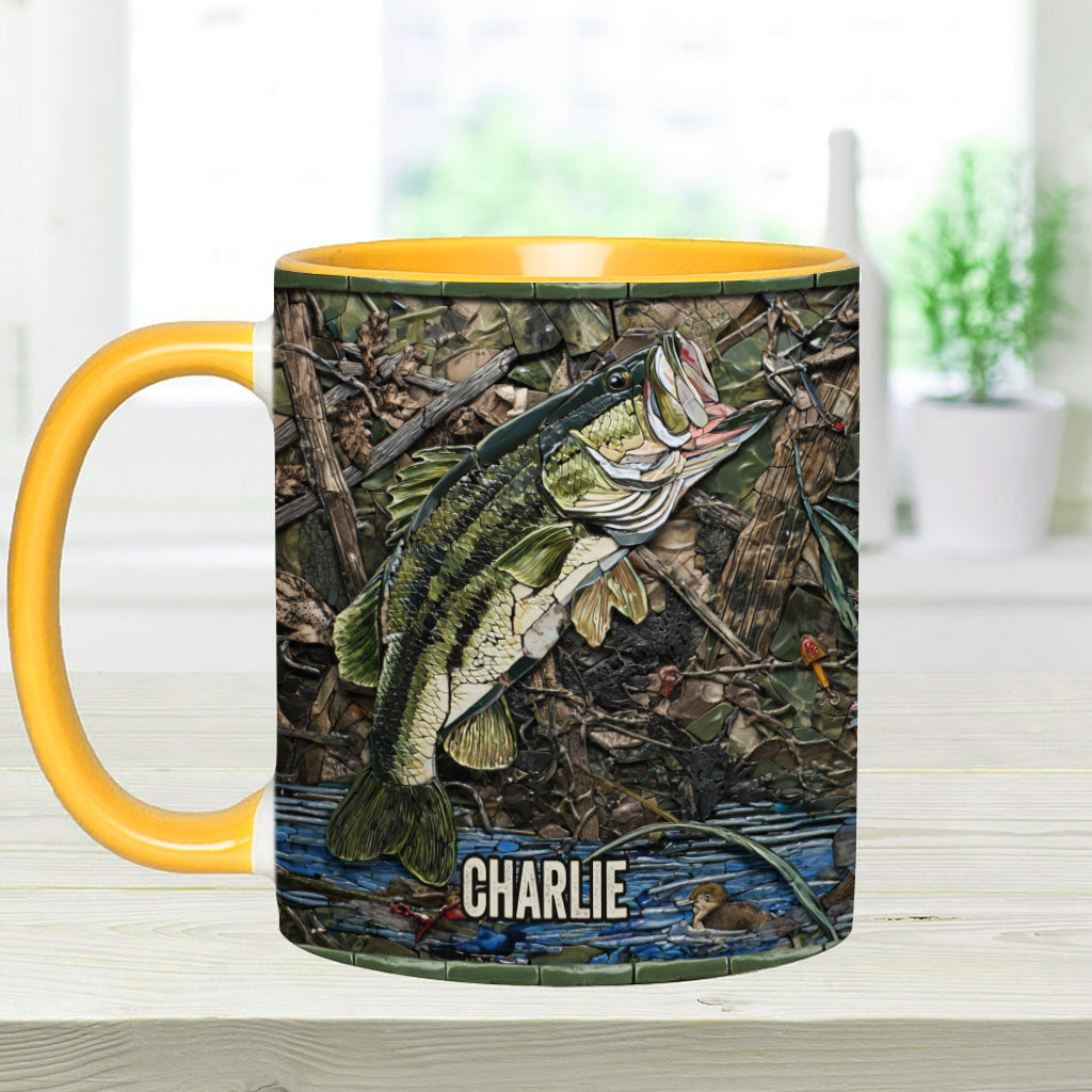 Love Fishing - Personalized Fishing Accent Mug