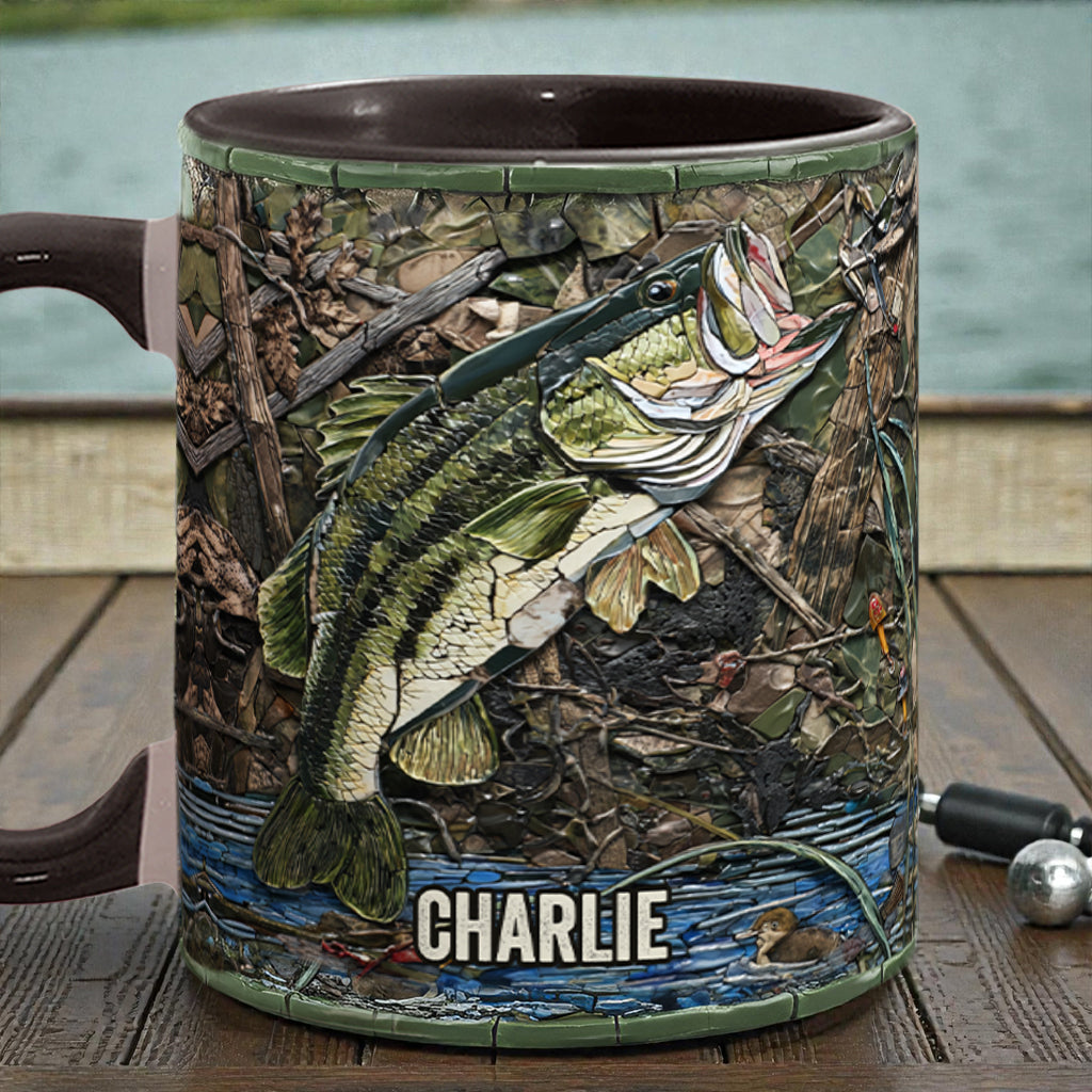 Love Fishing - Personalized Fishing Accent Mug