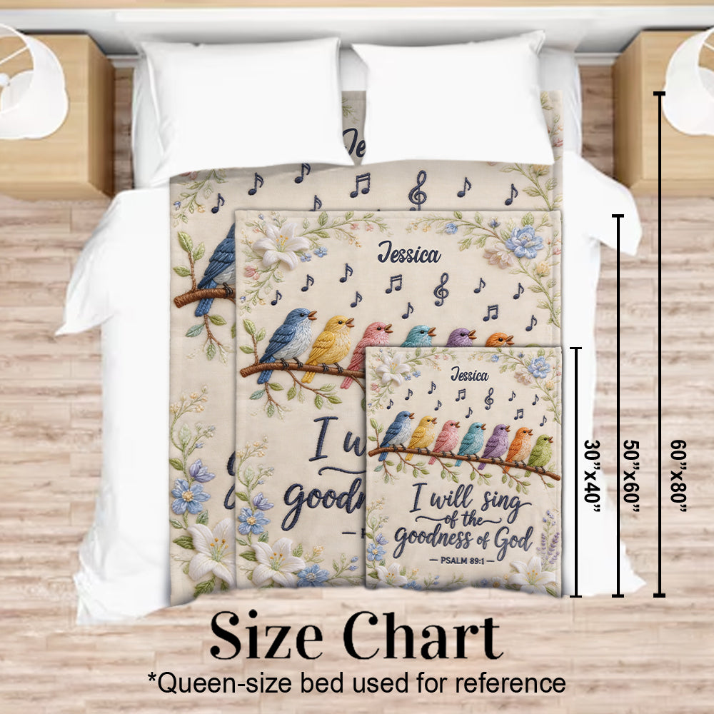 I Will Sing Of Godness - Personalized Christian Blanket