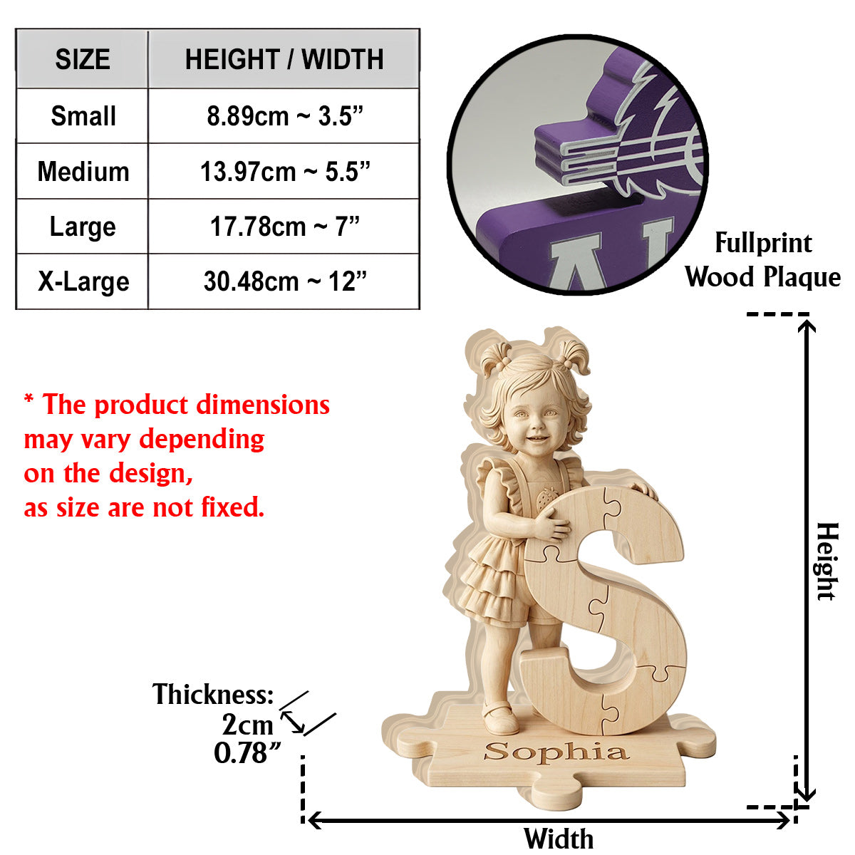 Autism Awareness Coloring - Personalized Autism Awareness Custom Shaped Wood Plaque