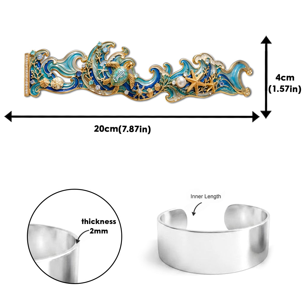 Geschenkidee für Meeresliebhaber - Personalisierbares Armband in Form eines Meeresliebhabers