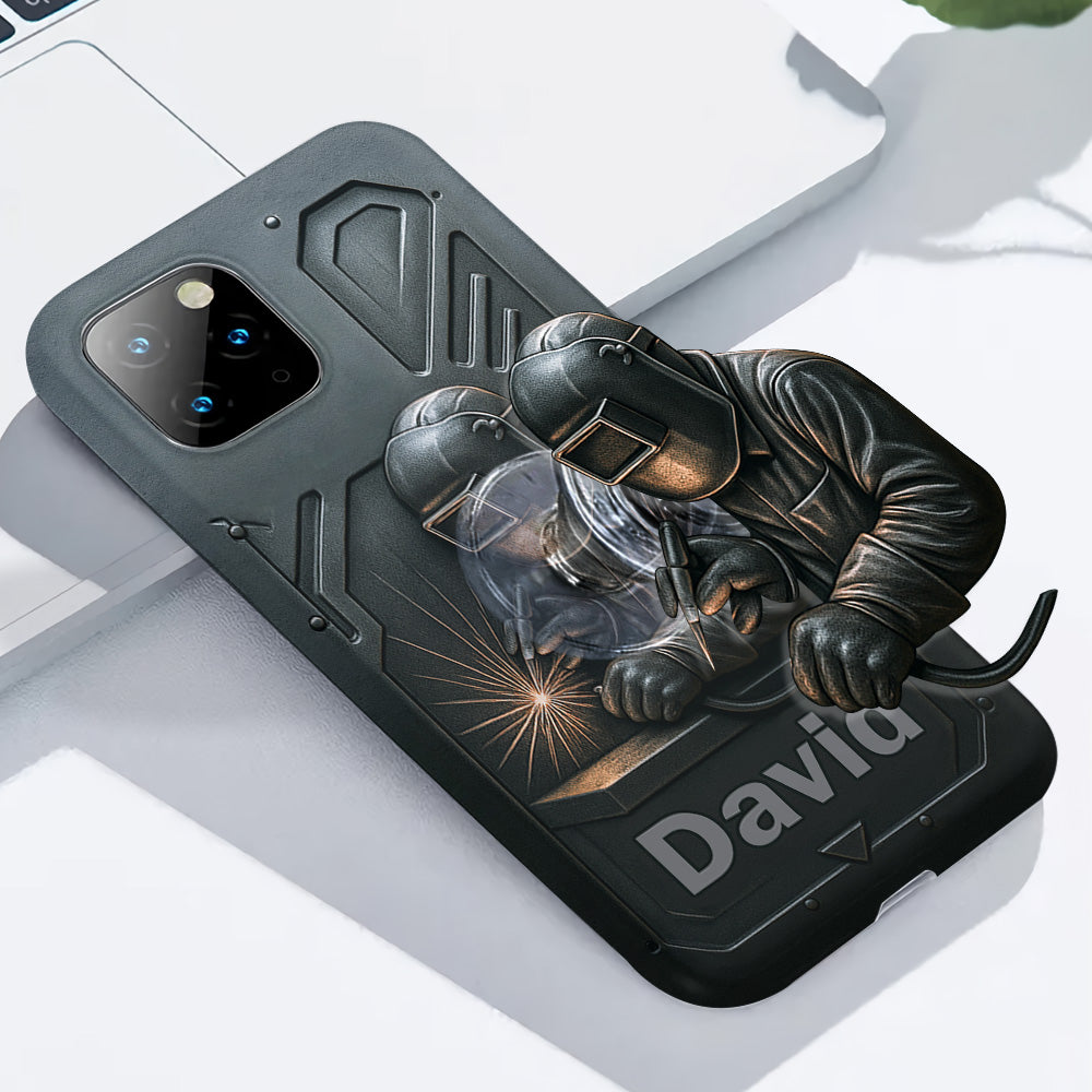Coque de téléphone personnalisée avec motif de soudeur - Hommes soudeurs stylés