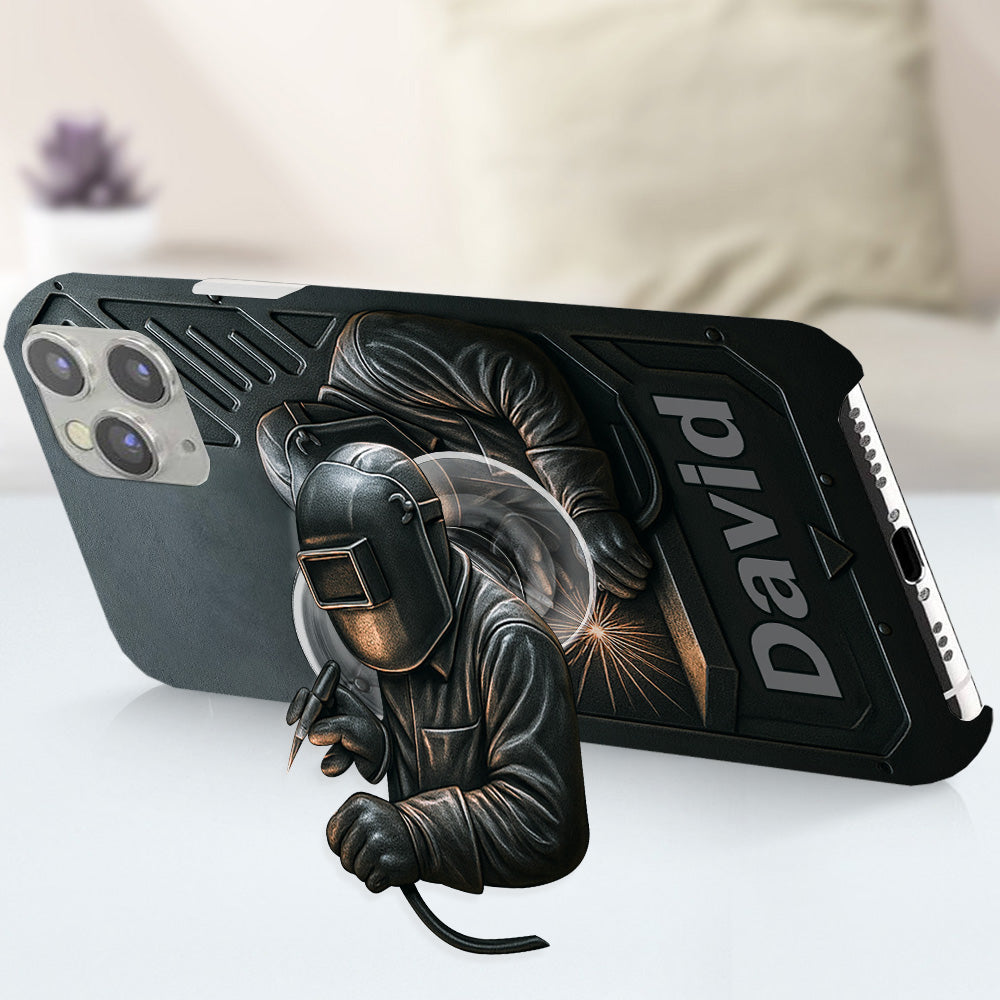 Coque de téléphone personnalisée avec motif de soudeur - Hommes soudeurs stylés