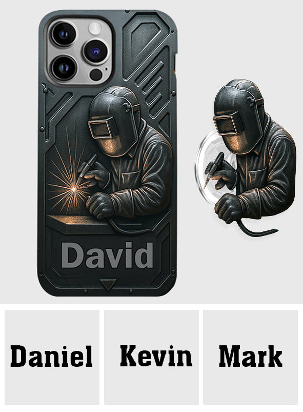 Coque de téléphone personnalisée avec motif de soudeur - Hommes soudeurs stylés