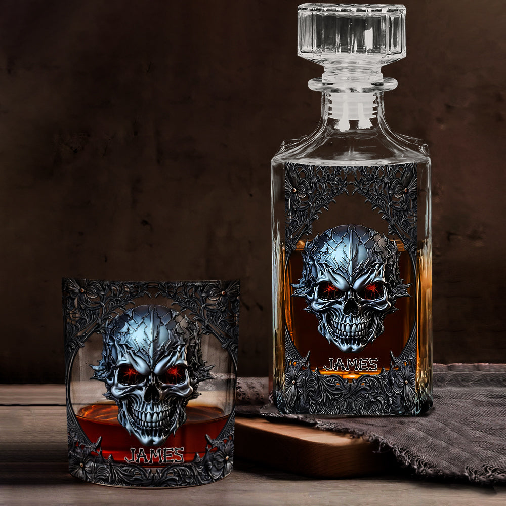 Cool Skull - Personalized Skull Whiskey Decanter Set