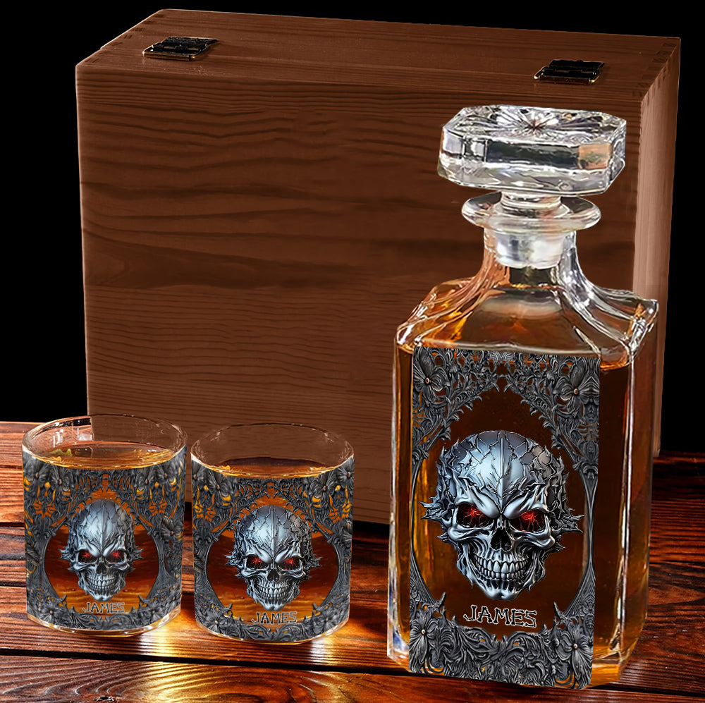 Cool Skull - Personalized Skull Whiskey Decanter Set