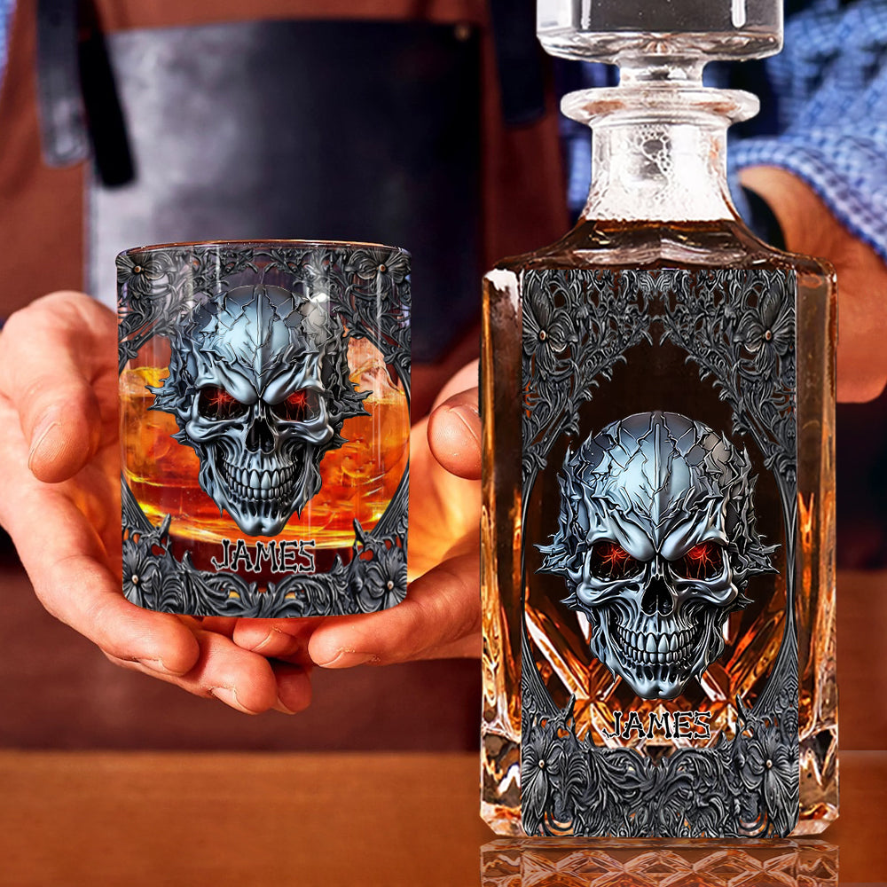 Cool Skull - Personalized Skull Whiskey Decanter Set