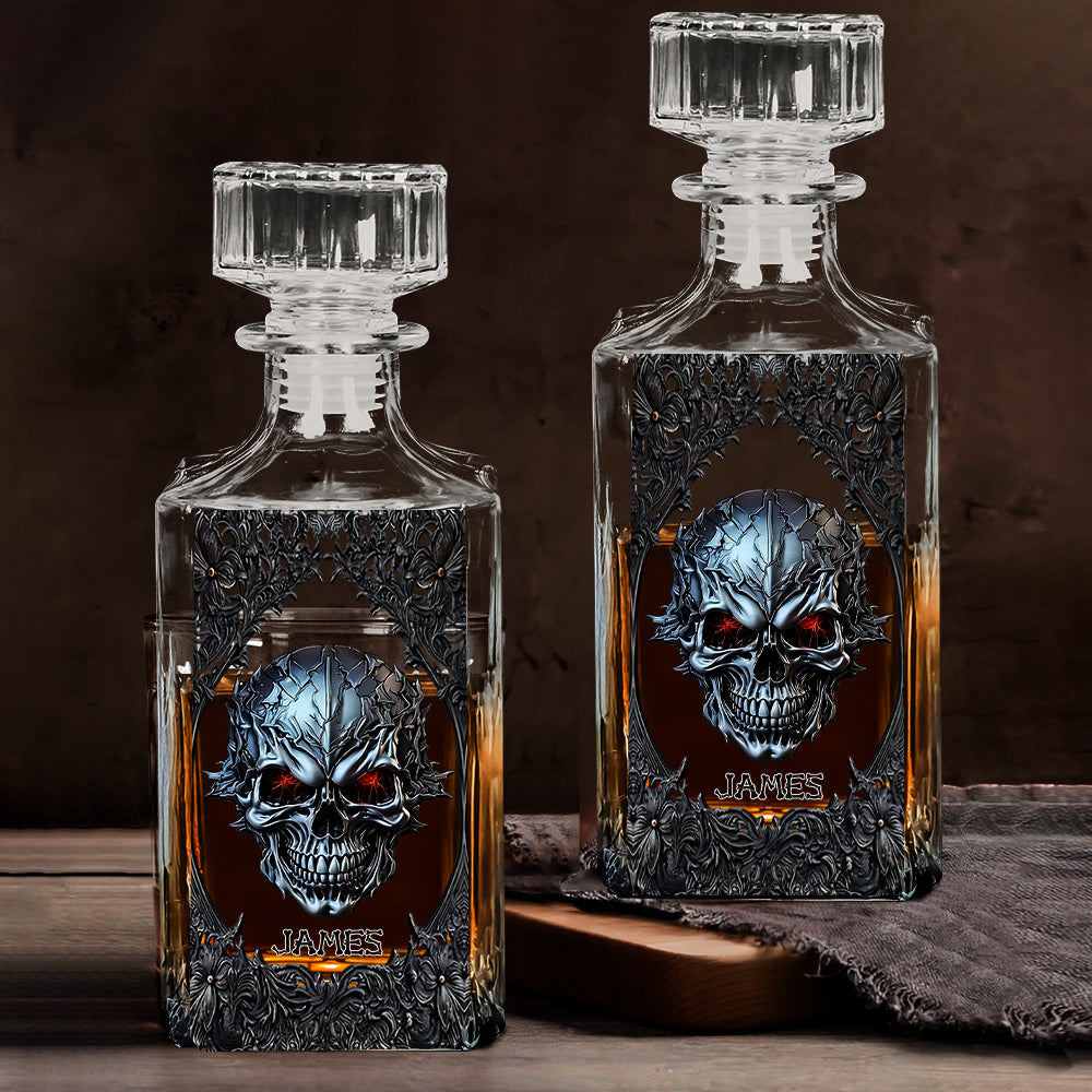 Cool Skull - Personalized Skull Whiskey Decanter Set